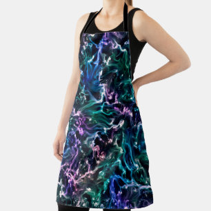 Blauw roze Blauwgroen kosmische Abstracte gloed vo Schort