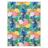  blauw roze bloemen Boho-ontwerp Tafelkleed (Voorkant)