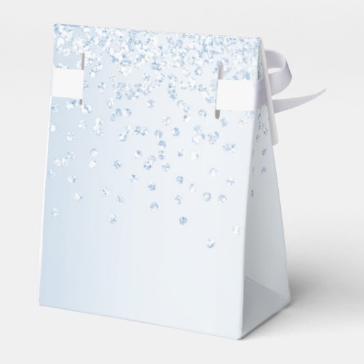 Blauw Roze Bloemen Favor Box Bedankdoosjes (Achterkant)