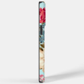  Blauw Roze Bloementuin Case-Mate iPhone Case (Achterkant / Rechts)