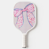 Blauw Roze Bow Grandmillennial Pickleball Paddle (Achterkant)