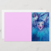 BLAUW, roze Briefpapier (Voorkant / Achterkant)