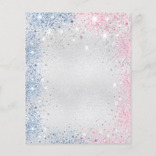 Blauw roze budgetuitnodiging voor een maffia flyer (Achterkant)