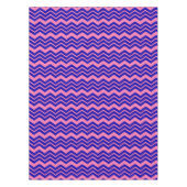 Blauw Roze Chevron Zigzag Ontwerp  Tafelkleed (Voorkant)