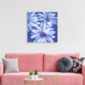 Blauw roze doekje origineel kunstwerk afdruk canvas afdruk (Insitu (Woonkamer))