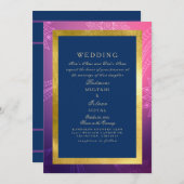 Blauw, roze en goudbruin Indische stijl Kaart (Voorkant / Achterkant)