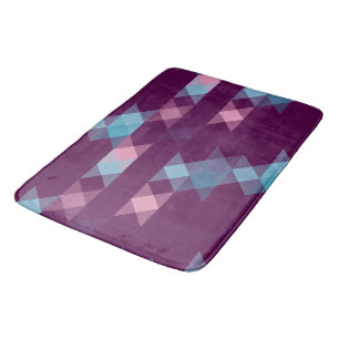 blauw, roze en paarse geometrische vormen badmat