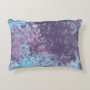 Blauw, Roze en Paarse Marmer Abstract Accent Kussen