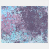 Blauw, Roze en Paarse Marmer Abstract Fleece Deken (Voorkant (Horizontaal))