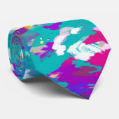 Blauw, Roze en Paarse Stropdas (Opgerold)