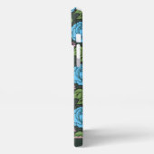 Blauw roze florale naadloze patroon, aangepast iPhone hoesje (Linkerkant)