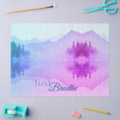 Blauw roze gebergte bos landschap enkel Breaand Tissuepapier (Craft)