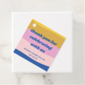 Blauw Roze Geel Aangepast Vrijgezellenfeest Dank u Bedankjes Labels (In situ)