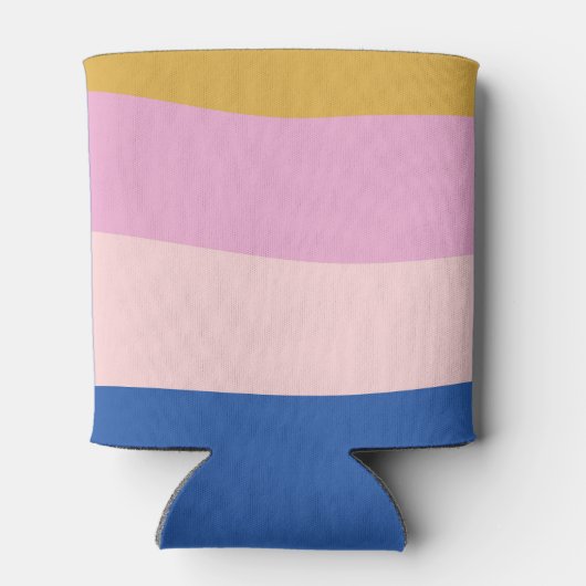 Blauw Roze Geel Schattig Speels Aangepaste Bruidsd Blikjeskoeler (Achterkant)