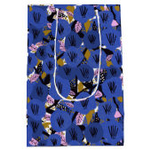 Blauw roze goudpatroon medium cadeauzakje (Achterkant)