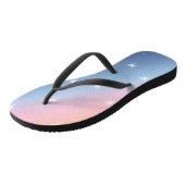 Blauw-Roze Gradiënt met sterren Teenslippers (Schuin)