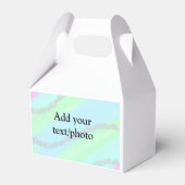 Blauw roze groene glitter sparkle pastel voeg naam bedankdoosjes (Voorkant Zijde)