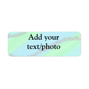 Blauw roze groene glitter sparkle pastel voeg naam etiket