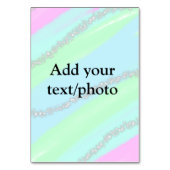 Blauw roze groene glitter sparkle pastel voeg naam kaart (Achterkant)