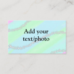 Blauw roze groene glitter sparkle pastel voeg naam visitekaartje