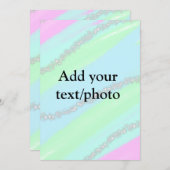 Blauw roze groene glitters glans pastel voeg naam kaart (Voorkant / Achterkant)