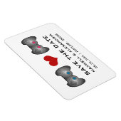 Blauw roze komezelaar Opslaan Datum magneet (Rechterzijde)