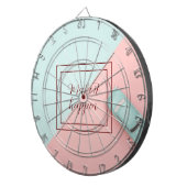 Blauw roze laat het gebeuren dartbord (Voorkant Rechts)