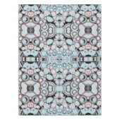 Blauw roze mocha zwart verloopkleurenvulpatroon tafelkleed (Voorkant)