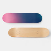 Blauw roze ombre skateboard (Horizontaal)