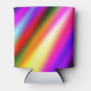 Blauw roze ombre waterverf abstract pastel regenbo blikjeskoeler