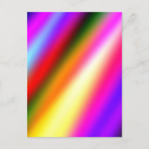 Blauw roze ombre waterverf abstract pastel regenbo briefkaart
