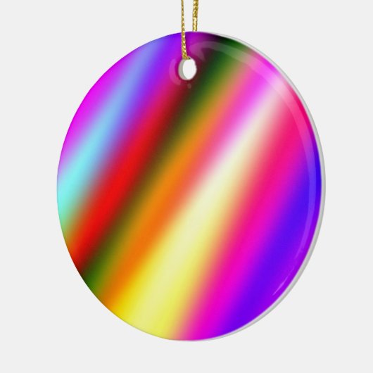 Blauw roze ombre waterverf abstract pastel regenbo keramisch ornament (Links)