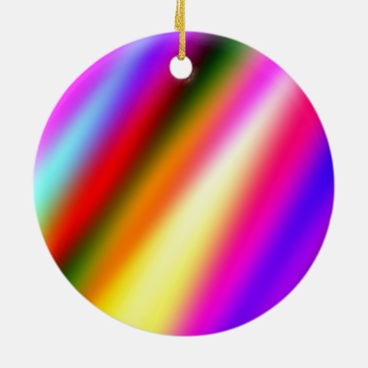 Blauw roze ombre waterverf abstract pastel regenbo keramisch ornament (Achterkant)