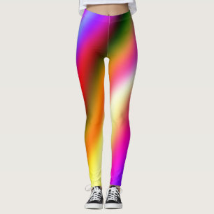 Blauw roze ombre waterverf abstract pastel regenbo leggings