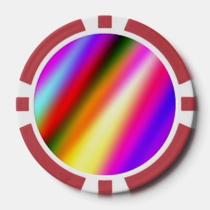 Blauw roze ombre waterverf abstract pastel regenbo poker chips