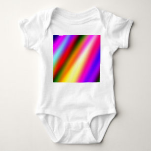 Blauw roze ombre waterverf abstract pastel regenbo romper