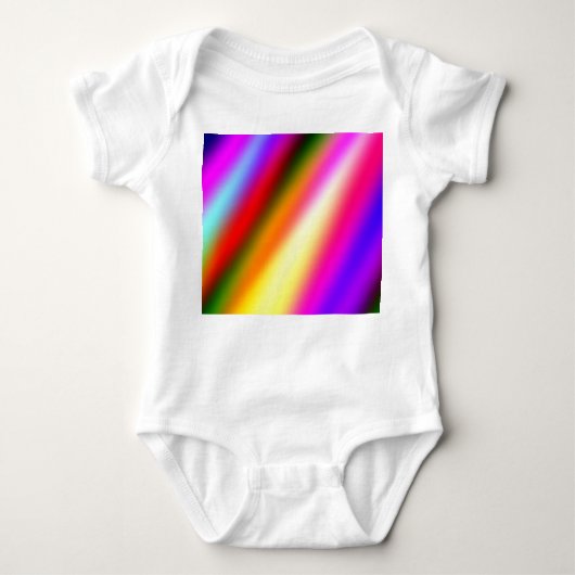 Blauw roze ombre waterverf abstract pastel regenbo romper (Voorkant)