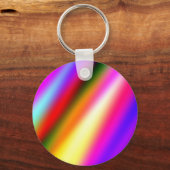 Blauw roze ombre waterverf abstract pastel regenbo sleutelhanger (Voorkant)