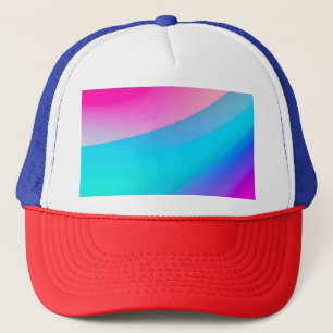 Blauw roze ombre waterverf abstract pastel trucker pet