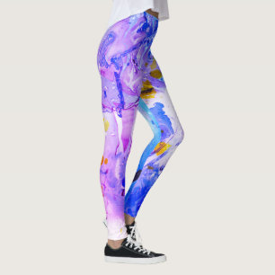 Blauw roze Paars Geel Witte Mens Elegant Leggings