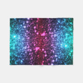 Blauw Roze Paarse Sparkle Deken (Voorkant (Horizontaal))