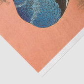  Blauw Roze Peacock Artwork Decoupage Tissuepapier (Detail)
