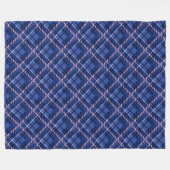 Blauw & Roze Plaid Fleece Deken (Voorkant (Horizontaal))