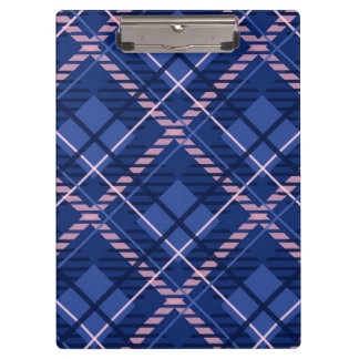Blauw & Roze Plaid Klembord