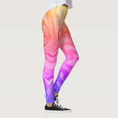Blauw roze rode gele gradiënt Abstract Leggings (Rechts)