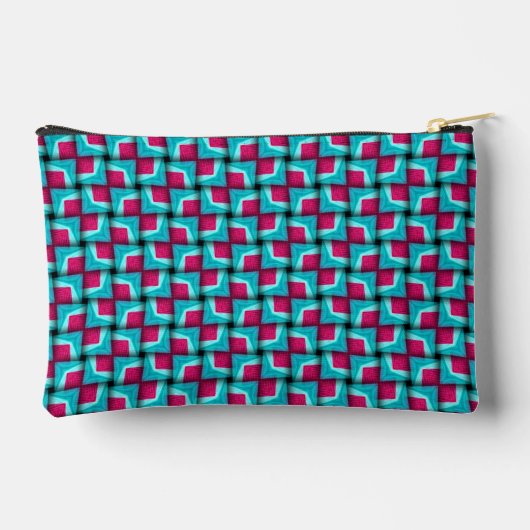 Blauw Roze Schattige Modern Pattern Etui (Achterkant)