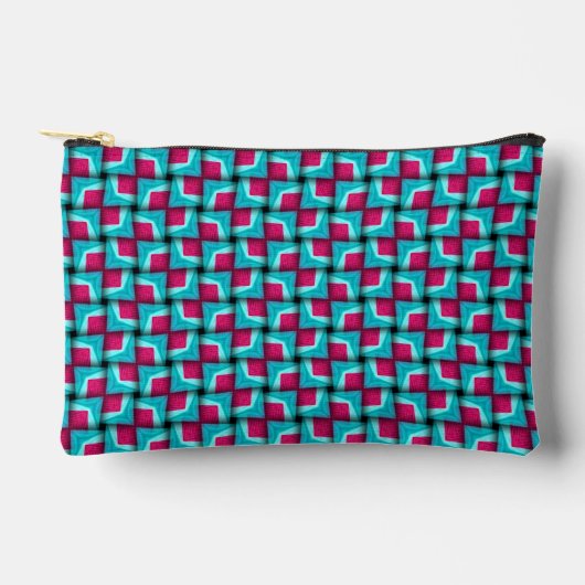 Blauw Roze Schattige Modern Pattern Etui (Voorkant)