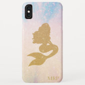 *~* Blauw roze Sparkle Gold Glitter Mermaid Case-Mate iPhone Case (Achterkant)