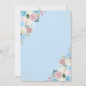 Blauw & Roze Sprookje Assepoester Prinses Zoet 16 Kaart (Achterkant)