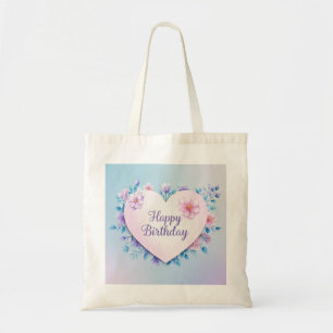Blauw Roze verjaardag luxe elegante extravagant Tote Bag